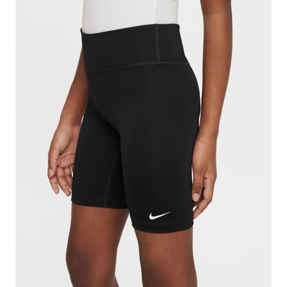 NWOT Nike One Girl's Dri-Fit Bike Training Shorts Black Size Small High Rise